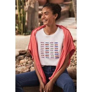 ANTHROPOLOGIE x KENDRA DANDY EYELASH GRAPHIC TEE - WOMEN'S XL